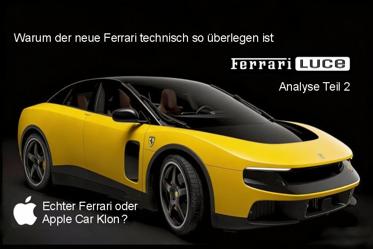 Der neue (Elektro) Ferrari hat viele überrascht. Er hat (weder technisch noch vom Design) etwas mit einem Ferrari zu tun